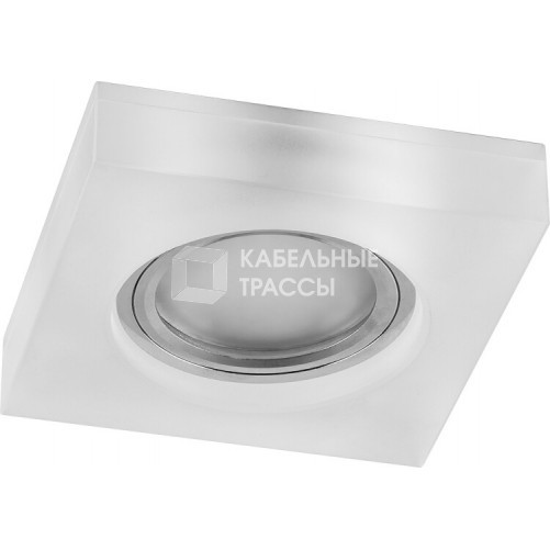 Светильник точечный встраиваемый под лампу, с LED подсветкой CD8180 15LED*2835SMD 4000K, MR16 50W G5.3 белый матовый 