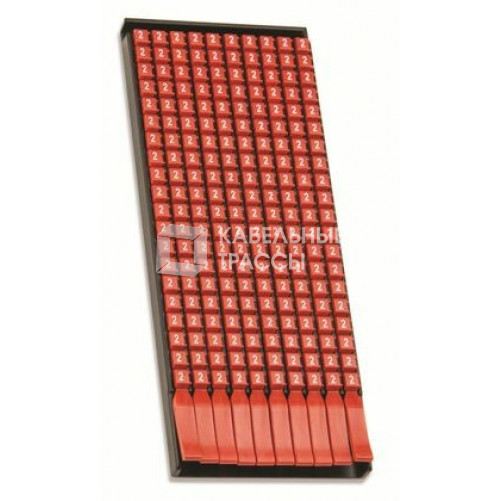 Маркер для кабеля сечением 1,5-2,5 мм пустой красный | MKF999RS2 | DKC