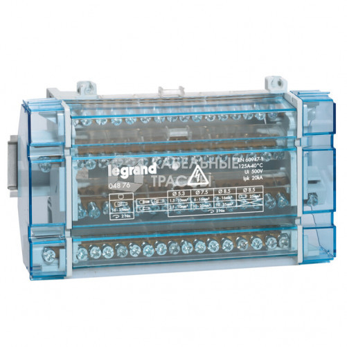 Модульный распределительный блок - 4П - 125 A - 16 подключений | 004876 | Legrand