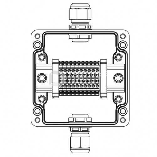 Взрывозащищенная клеммная коробка из полиэстера TBE-P-03-(10xCBC.2)-1xPABMP(A)-1xPABMP(C)1Ex e IIC Т5 Gb / Ex tb IIIC T95°C Db IP66 | 1231.031.22.121Z