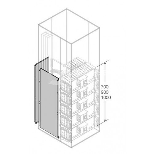 Перегородка верт.задн. H=1000мм W=400мм|1STQ009124A0000 | ABB