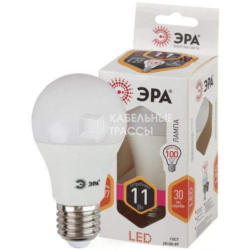 Лампа светодиодная LED A60-11W-827-E27 | Б0030910 | ЭРА