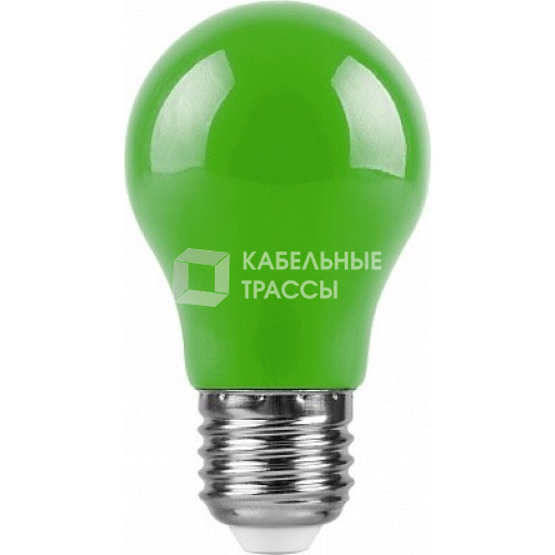 Лампа светодиодная для белт лайта LB-375 (3W) 230V E27 зеленый A50 | 25922 | FERON