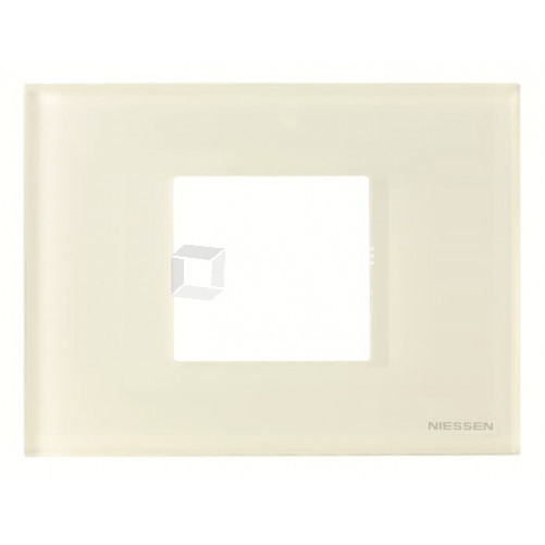 Рамка итальянского стандарта 3M, 2-модульная, базовая, серия Zenit, цвет стекло белое | 2CLA247200N3001 | ABB