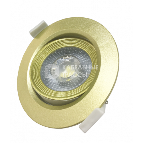 Светильник светодиодный Downlight встраиваемый поворотный PSP-R 9044 7W GOLD 3000K 38° круг/поворот IP40 золото | .5022911 | Jazzway