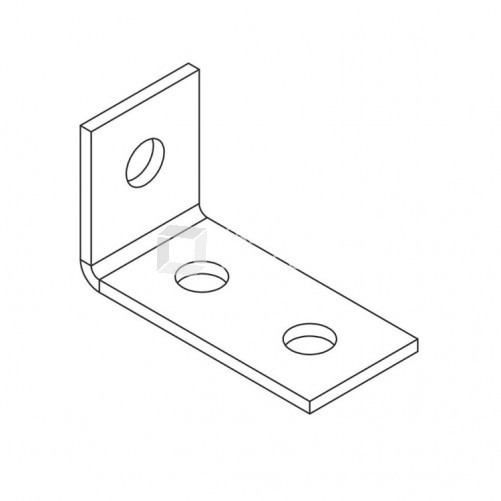 Пластина угловая 90 град. 3 отверстия 49 (гальваника) | УПЛэг3-49 | Ostec