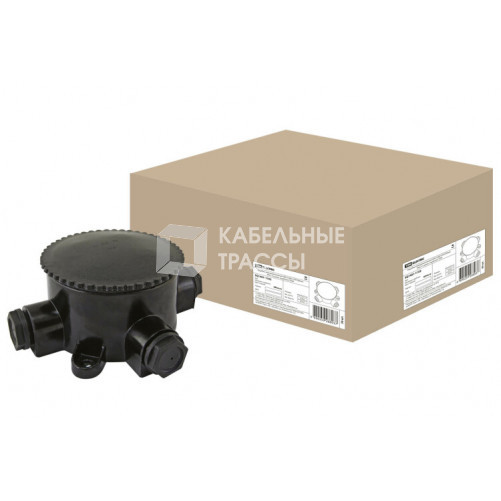 Коробка распределительная электромонтажная КЭМ 2-660-4 о/п D95 мм IP65, 4-х рожк. (карболит) | SQ1401-1102 | TDM