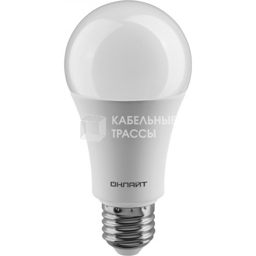 Лампа светодиодная OLL-A60-20-230-6.5K-E27 | 61159 | ОНЛАЙТ