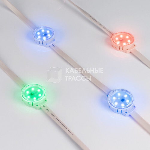 Модуль управляемый SOLEX-SPI-3535-6-24V RGB 120deg (D40x16mm, 1.5W, IP67) | 029103 | Arlight