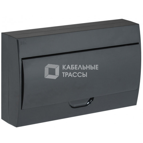 Корпус модульный пластиковый навесной ЩРН-П-18 черный с черной дверью IP41 KREPTA 3 | MKP13-N-18-41-K02 | IEK