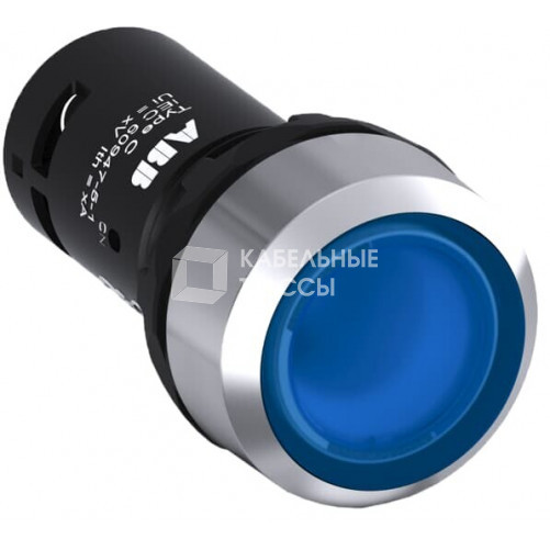 Кнопка с подсветкой CP1-31L-10 синяя 24В AC/DC с плоской клавишей без фиксации 1НО | 1SFA619100R3114 | ABB