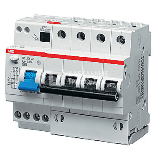 Автоматический выключатель дифференциального тока DS204 M 4п 6А B 30мА тип AC (6 мод) | 2CSR274001R1065 | ABB