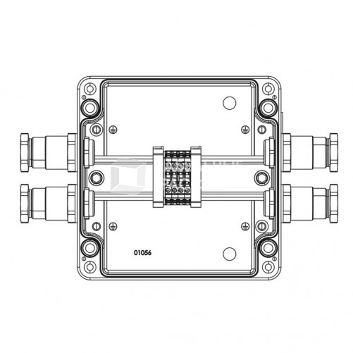 Взрывозащищенная клеммная коробка из алюминия TBE-A-17-(4xCBC.2)-2xKH2MHK(B)-2xKH2MHK(D)1Ex e IIC Т5 Gb / Ex tb IIIC T95°C Db IP66 | 1201.171.22.121O