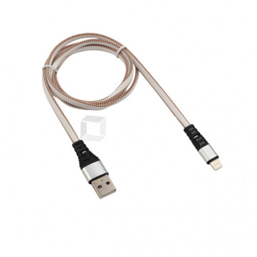 Кабель REXANT USB-Lightning 2.4 A, 1 м, белая нейлоновая оплетка |18-7056 | REXANT