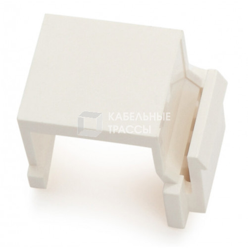 Вставка-заглушка KJ1-BL-WH формата Keystone Jack, белая | 39260 | Hyperline