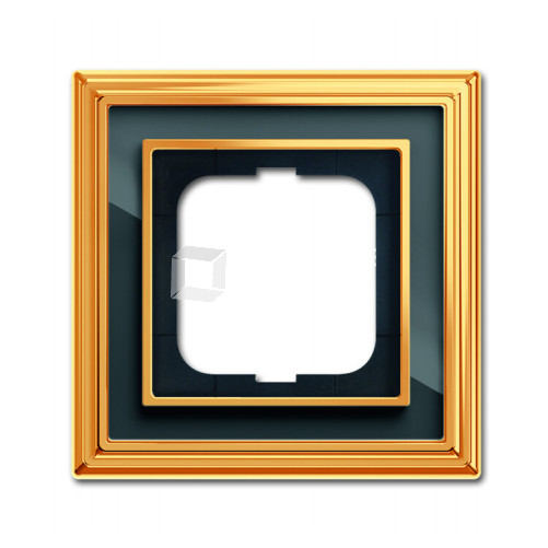 Рамка 1-постовая, серия Династия, Латунь полированная, черное стекло | 1754-0-4565 | 2CKA001754A4565 | ABB