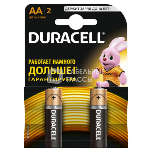 Элемент питания Duracell LR6-2BL BASIC | Б0026814 | Duracell