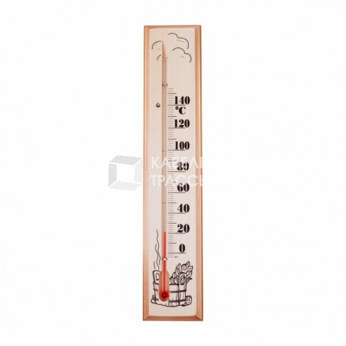 Термометр для сауны, основание — дерево 60х300 мм | 70-0506 | REXANT