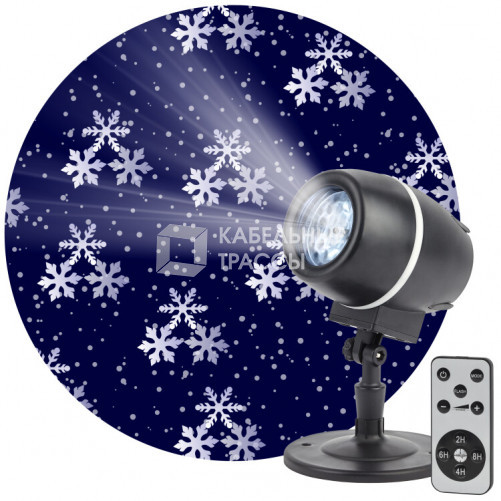 Проектор светодиодный Снежный вальс, ENIOP-08 , IP44, 220В (12/180) | Б0047979 | ЭРА