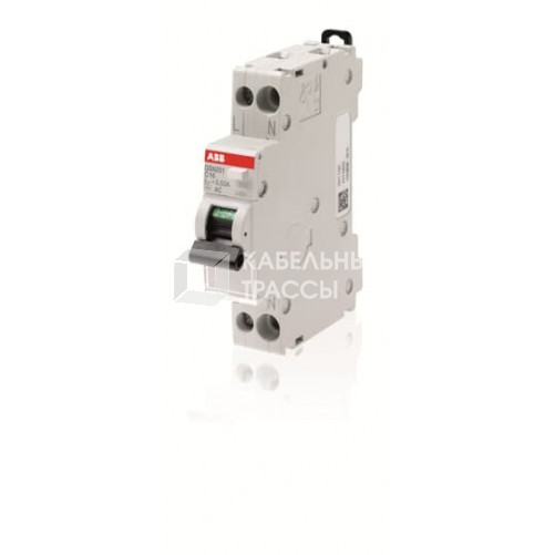 Автоматический выключатель дифференциального тока DSN201 1п+N 16А C 10мА тип A (1 мод) | 2CSR255150R0164 | ABB