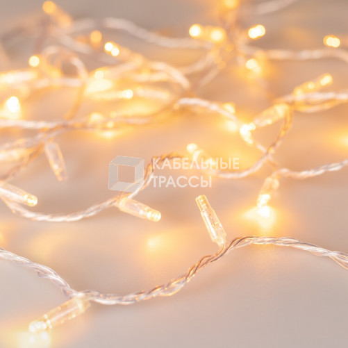 Светодиодная гирлянда ARD-STRING-CLASSIC-1000-CLEAR-100LED-PULSE Yellow (230V, 7W) (Ardecoled, IP65) | 031642 | Arlight