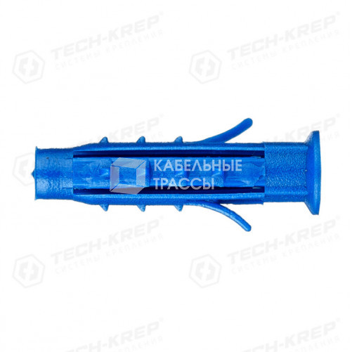Дюбель распорный Чапай 5х25 шипы+усы (синие) (2000 шт) - пакет накл. ( 0,665 кг) | 111138 | Tech-KREP