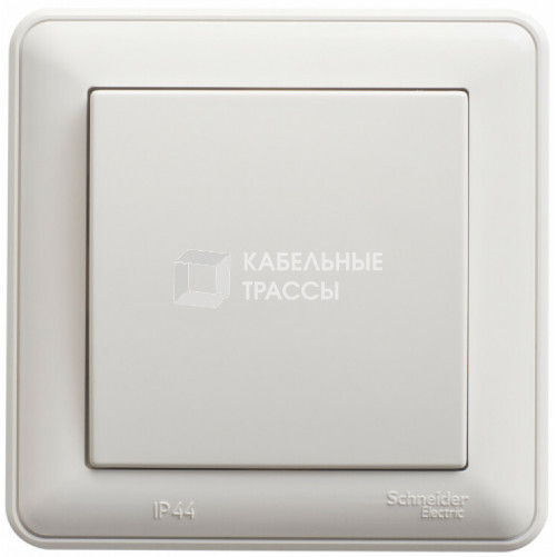 Wessen 59 Aqua Белый Переключатель 1-клавишный, 10AX, IP44, (в сборе) | VS610-156B-18 | SE