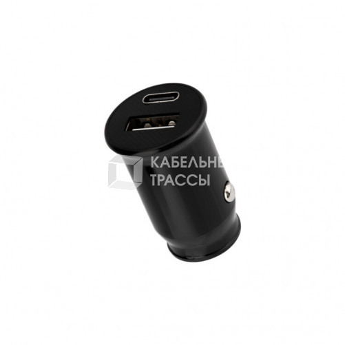 Автозарядка в прикуриватель REXANT АЗУ USB-A+USB-C, 2.4 A черная |18-2228 | REXANT