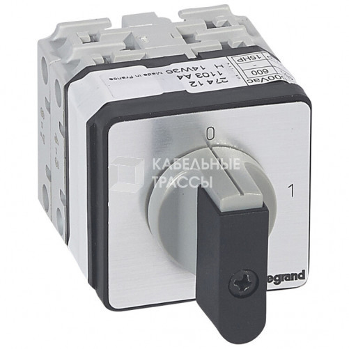 Выключатель - положение вкл/откл - PR 21 - 3П - 3 контакта - крепление на дверце | 027412 | Legrand