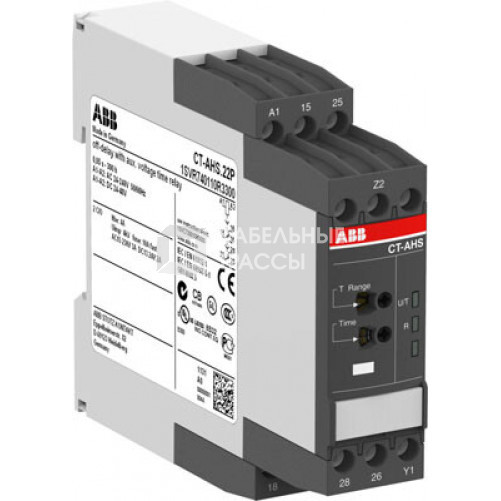 Реле времени CT-ARS.11S (задержка на откл.) 24-240B AC/DC без вспом. напряжения, 0,05с..10мин, 1ПК, винтовые клеммы | 1SVR730120R3100 | ABB