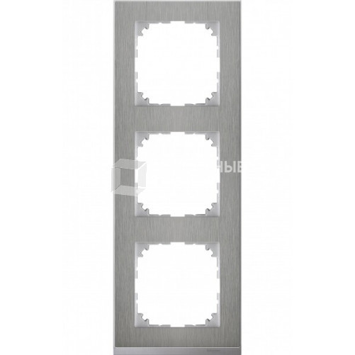 M-Pure D?cor 3-постовая рамка, нерж.сталь/цвет алюминия | MTN4030-3646 | Schneider Electric