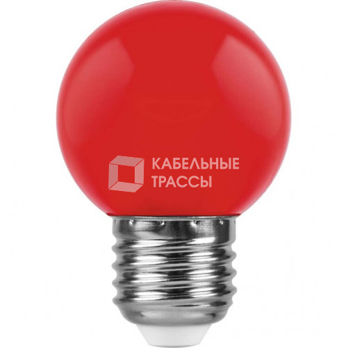 Лампа светодиодная для белт лайта LB-37 (1W) 230V E27 красный G45 | 25116 | FERON