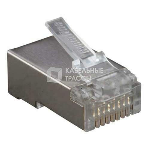 Разъем под витую пару PLUG-8P8C-U-C6-SH-100 RJ-45(8P8C) кат.6 (50 µ