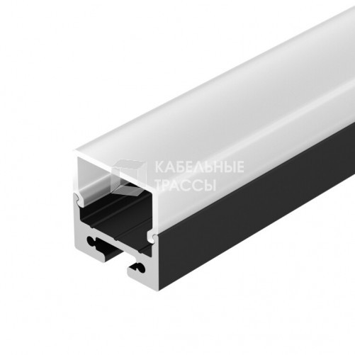 Профиль с экраном SL-LINE-2011M-2500 BLACK+OPAL SQUARE | 027993 | Arlight