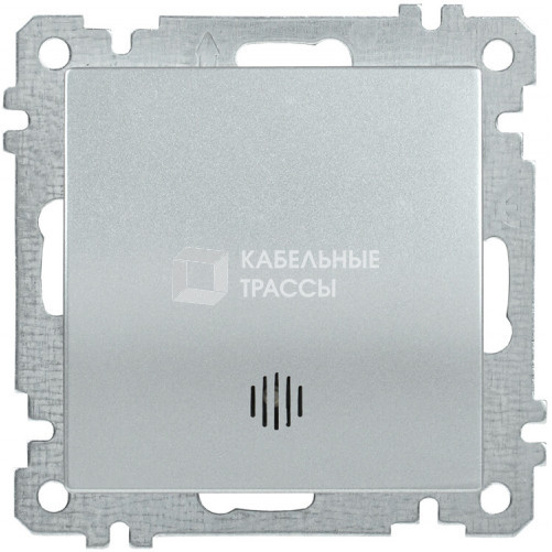 BOLERO серебрянный Выключатель 1-клавишный с индикацией 10А ВС10-1-1-Б | EVB11-K23-10 | IEK