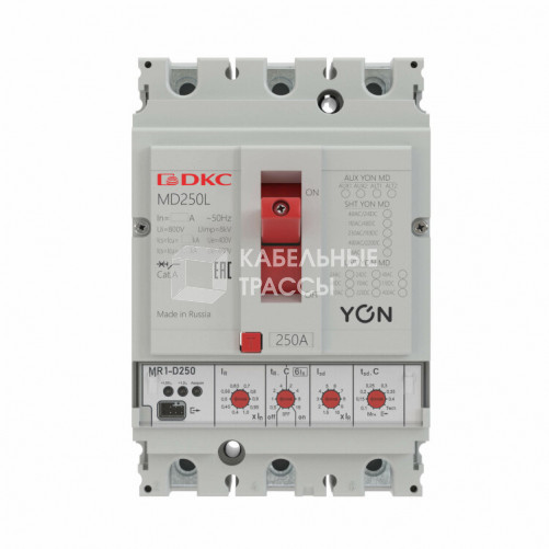Выключатель автоматический в литом корпусе YON MD250H-MR1 | MD250H-MR1 | DKC