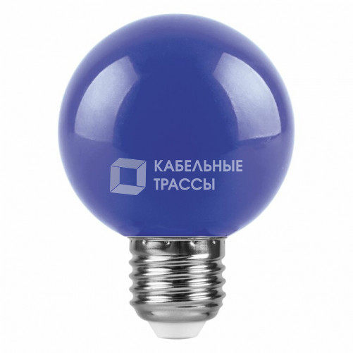 Лампа светодиодная для белт лайта LB-371 (3W) 230V E27 синий G60 | 25906 | FERON