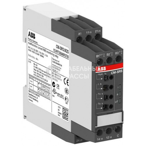 Однофазное реле контроля тока CM-SRS.M1S многофункц. питание 24-240В AC/DC, 1ПК, винтовые клеммы | 1SVR730840R0600 | ABB