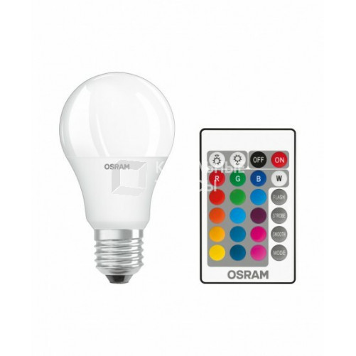 Лампа светодиодная LED Retrofit RGBW lamps with remote control 60 FR 9 W/2700K E27 | 4058075430891 | OSRAM