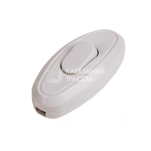 Выключатель-кнопка 250V 6А ON-OFF белый на электропровод (для настольной лампы / для бра) | 36-3016 | REXANT