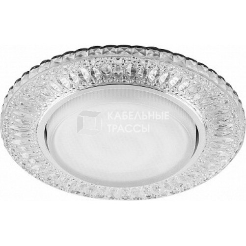 Светильник потолочный встраиваемый под лампу GX53 CD4022 20LED*2835 SMD 4000K, 15W GX53, без лампы, прозрачный, хром | 29475 | FERON