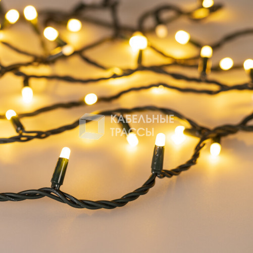 Светодиодная гирлянда ARD-STRING-PRO-1000-GREEN-100LED-MILK-PULSE Warm (230V, 7W) (Ardecoled, IP65) | 031662 | Arlight