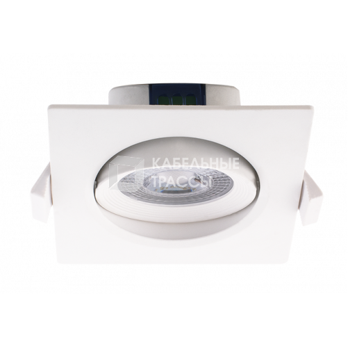 Светильник точечный встраиваемый светодиодный PSP-S 9044 7Вт 4000K белый квадрат поворот 38 град | 5004542 | Jazzway