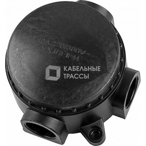 Коробка распределительная КЭМ 1-10-3Б монтажная , 3-х рожковая, 380V, 95х48х110, черный | 29848 | FERON