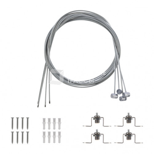 Комплект подвесных крепежей для светодиодных панелей № 1 (Трос; Винт самонарезающий; Дюбель пластмассовый,Кронштейн) | 606-301 | Rexant