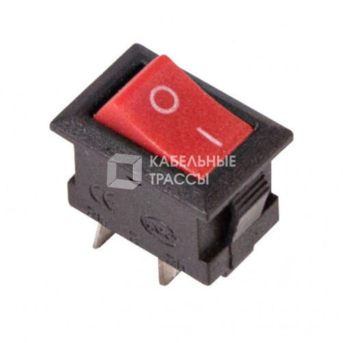 Выключатель клавишный 250V 3А (2с) ON-OFF красный Micro | 36-2011 | REXANT