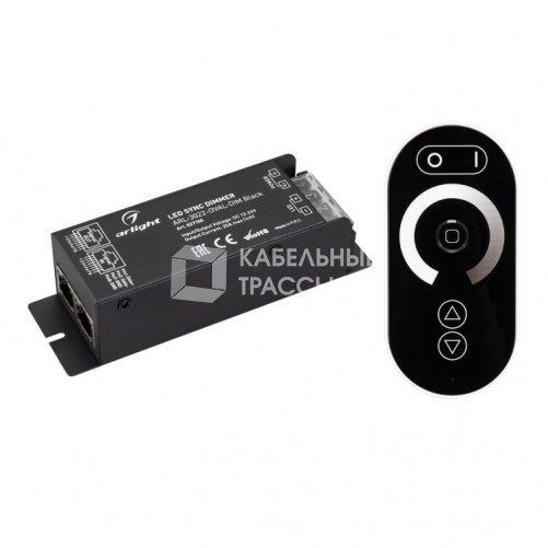 Диммер ARL-3022-OVAL-DIM Black (12-24V, 1x25A, ПДУ, RF) | 027150 | Arlight