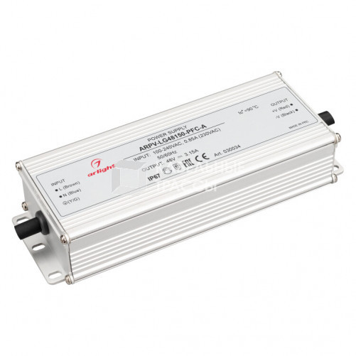 Блок питания ARPV-LG48150-PFC-A (48V, 3.15A, 150W) (Arlight, IP67 Металл, 5 лет) | 030034 | Arlight