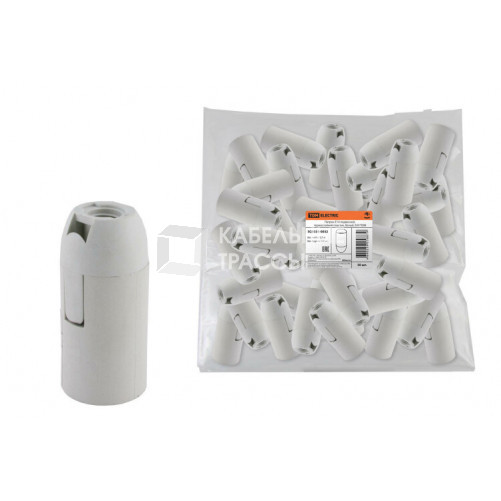 Патрон подвесной термостойкий пластик Е14 белый, Б/Н | SQ0335-0032 | TDM