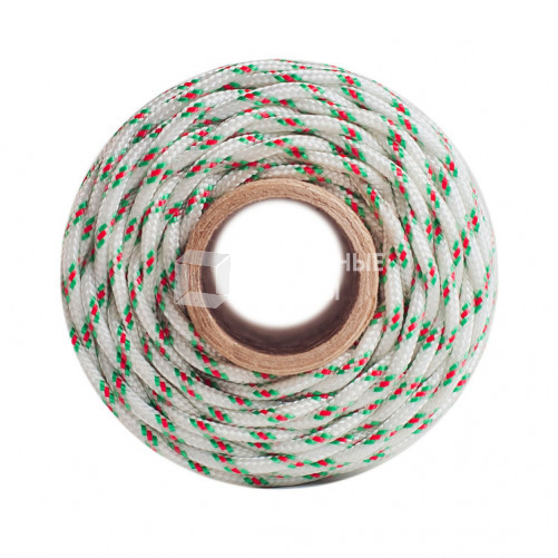 Шнур плетеный ПП 3 мм с серд., 16-пряд. высокопр., цветной, 20 м | 139907 | Tech-KREP